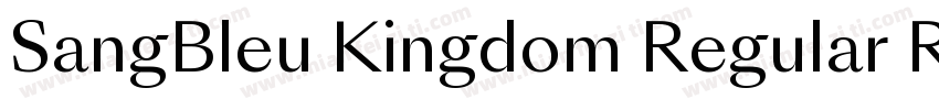 SangBleu Kingdom Regular Regular字体转换